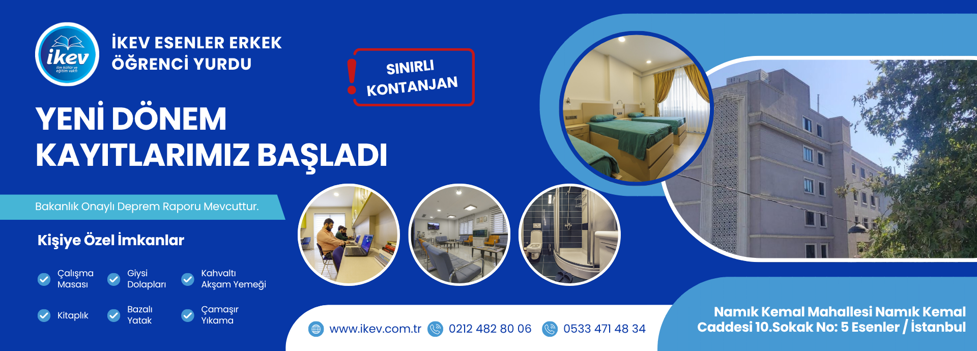 İSTANBUL ESENLER ERKEK ÖĞRENCİ YURT KAYITLARIMIZ BAŞLAMIŞTIR.