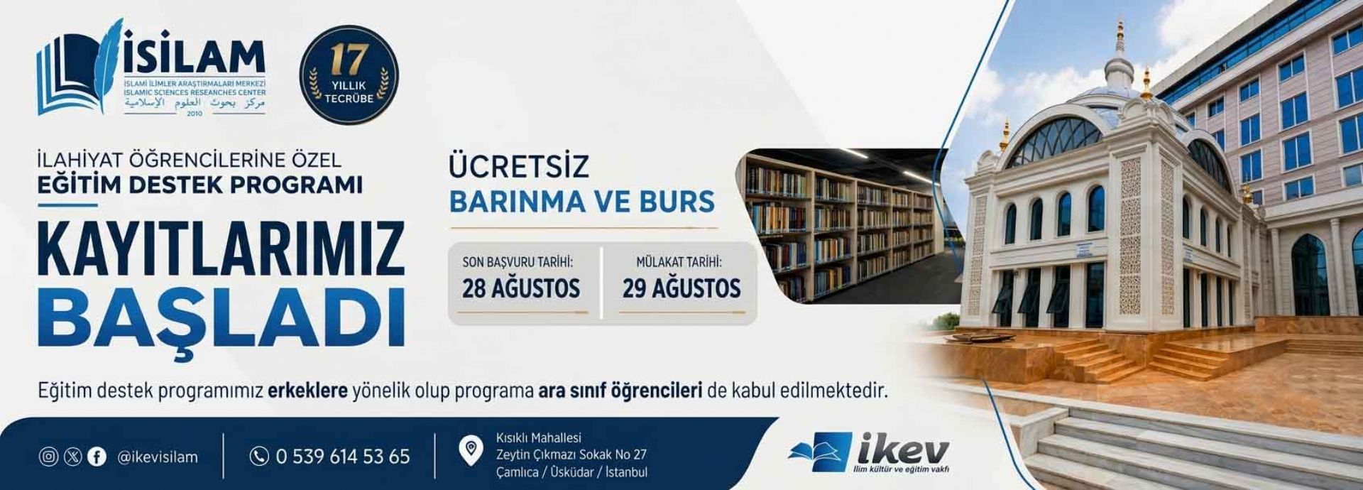 İSİLAM Yüksek Öğrenim Öğrenci Yurdu Kayıtlarımız Başladı